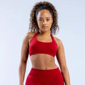 Red Dfyne Impact Sports Bra